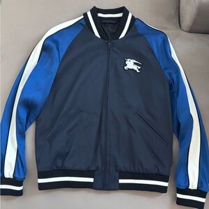 Burberry Navy and Blue Bomber Jacket